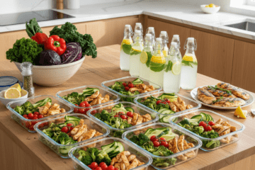 Clean 9 συνταγές 9 ημερών με υγιεινό meal prep σε φωτεινή κουζίνα